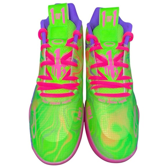 Puma MB.01 Inverse Toxic Size 13 Green Pink Basketball Sneakers LaMelo Shoes New - Picture 4 of 9